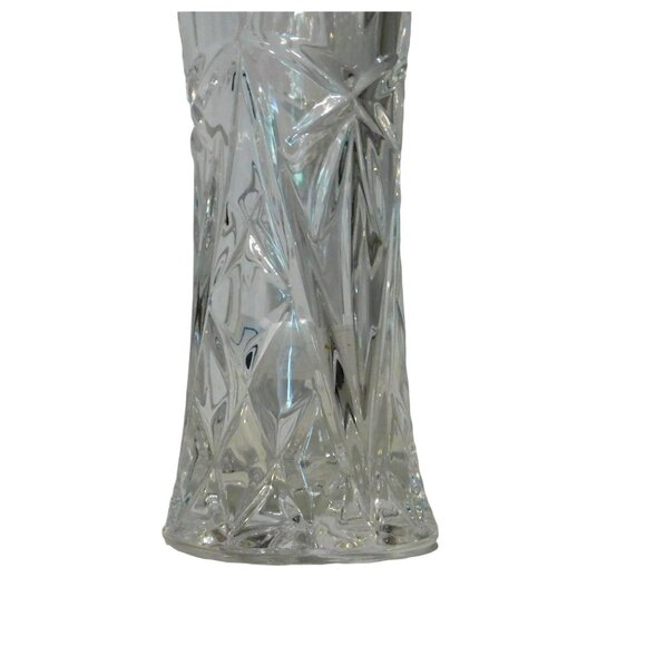Lenox Fine Cut Crystal Star 6" Bud Vase Glass Fan Pinwheel Pattern Base NEW - Picture 3 of 5